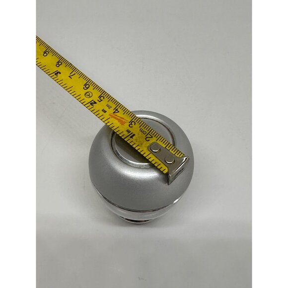 Silver Metallic Round Car Gear Shift Knob with Threaded Base - Picture 7 of 7